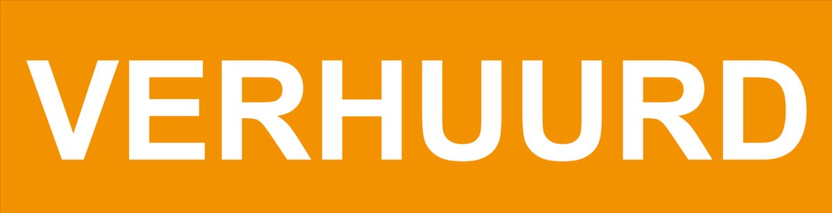 Oranje | Verhuurd Stickers voor Makelaars - 6 Stuks, 40x10cm